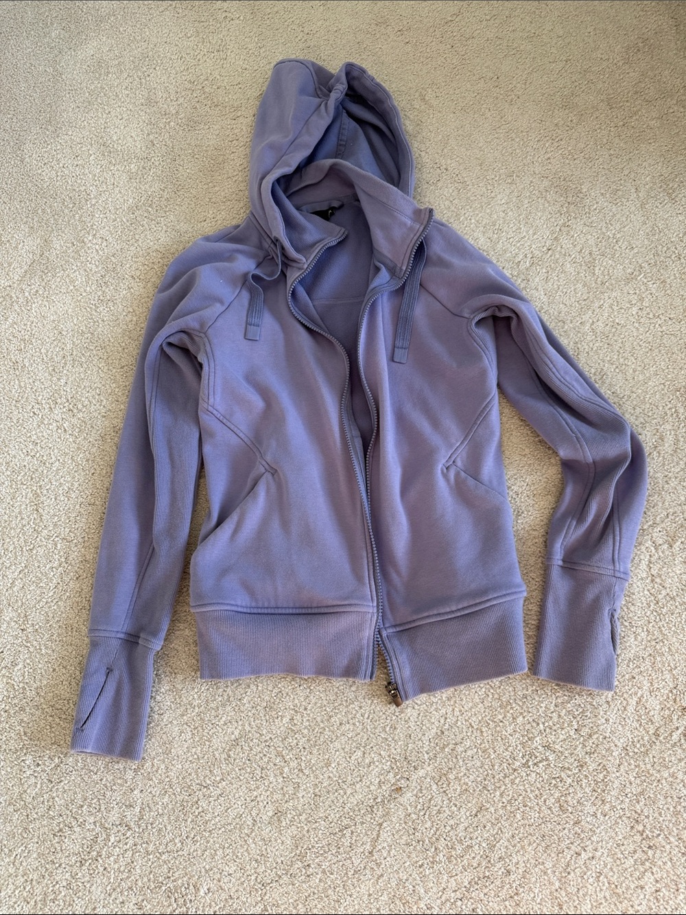 Athleta Lavender Full-Zip Hooded Utility Jacket